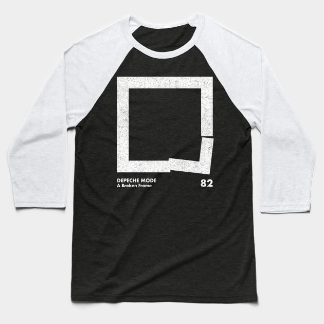 A Broken Frame / Minimal Graphic Design Tribute Baseball T-Shirt by saudade